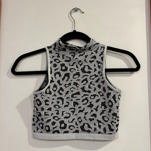 Luxe Refashioned Cheetah Small Crop Top